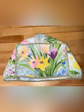 Vintage water color floral toaster cover